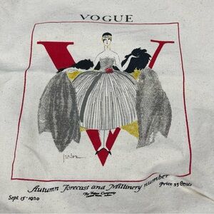 Vogue 125th Anniversary Commemorative Caryall Tote Canvas Bag 1920s